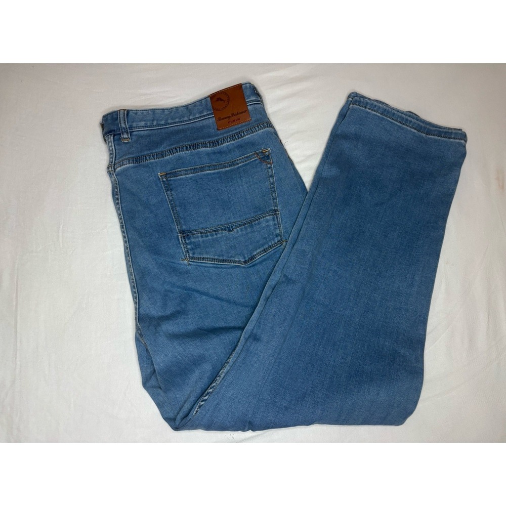Tommy Bahama Blue Jeans Men's Size 42x30 Straight Cotton Lyocell Denim‎ Stretch